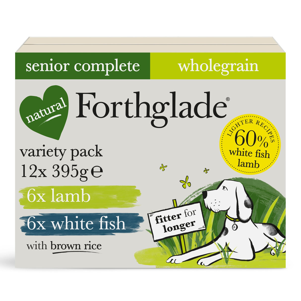 Forthglade Senior Complete Wholegrain Lamb & White Fish Duo Variety Pack 12x395g