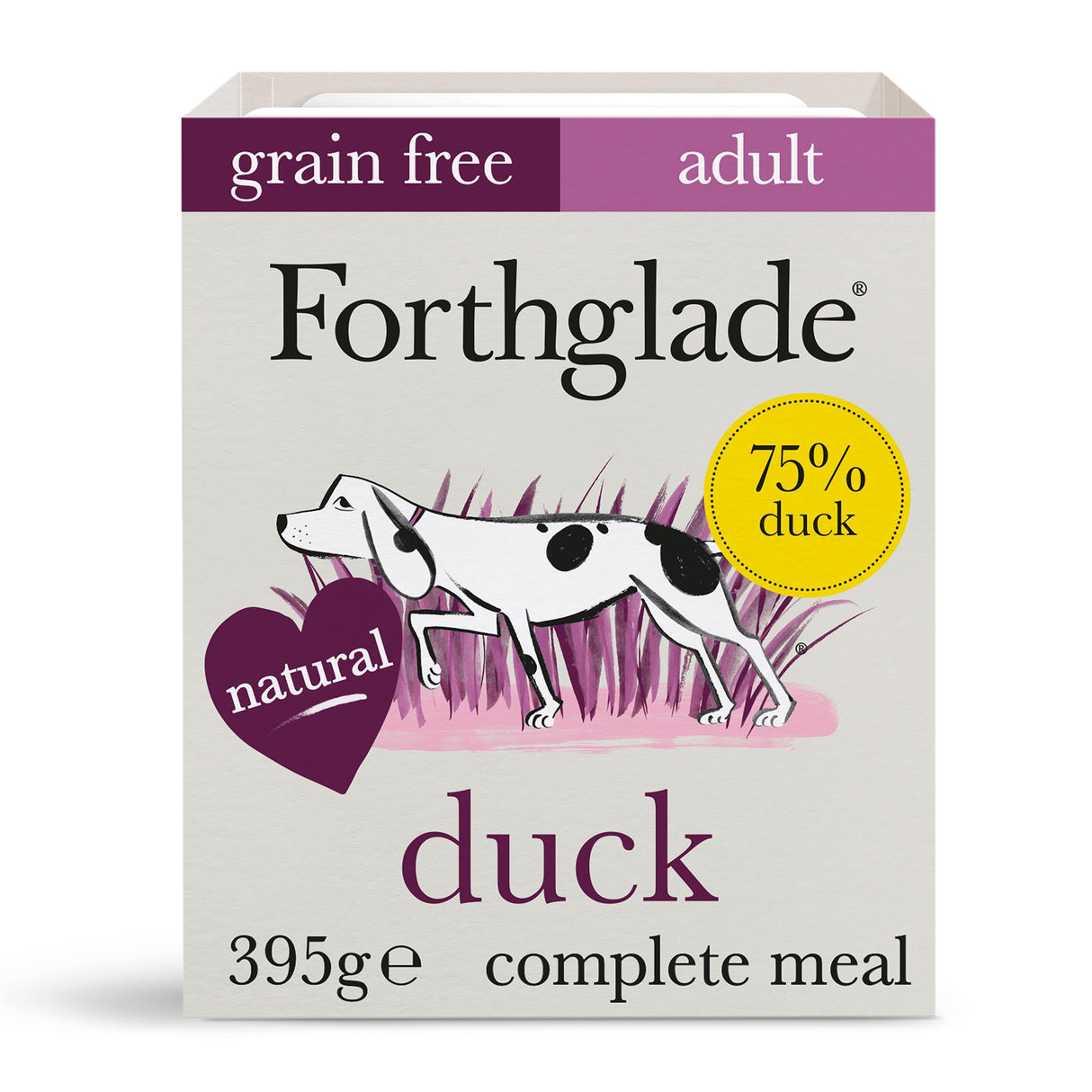 Forthglade Adult Complete Grain Free Duck with Potatoes & Veg Food Trays 18x395g