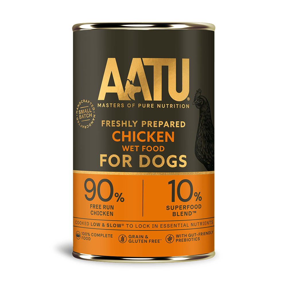 AATU Chicken Wet Dog Food Tins, AATU, 6*400g