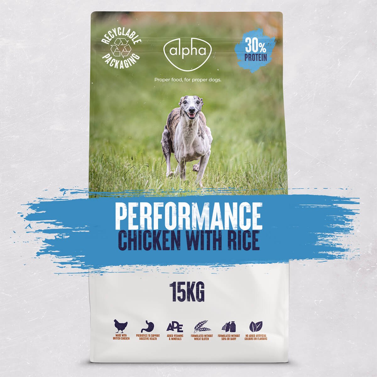Alpha Performance 30% Protein Adult Dry Dog Food - 15kg, Alpha,