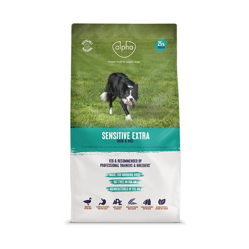Alpha Sensitive Extra with Duck & Rice Dry Adult Dog Food - 15 kg, Alpha,