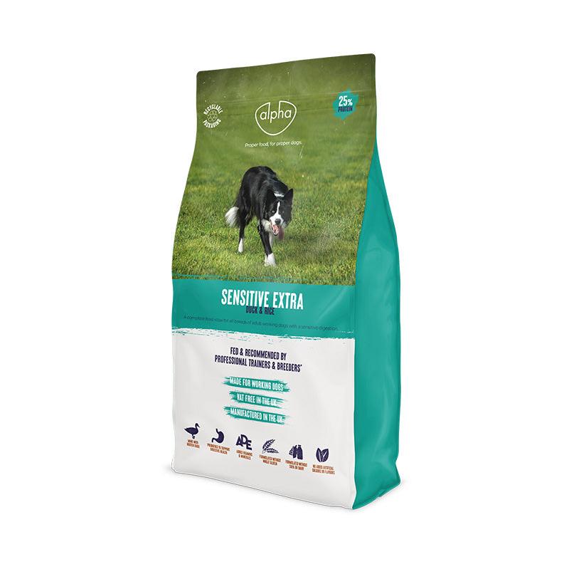 Alpha Sensitive Extra with Duck & Rice Dry Adult Dog Food - 15 kg, Alpha,