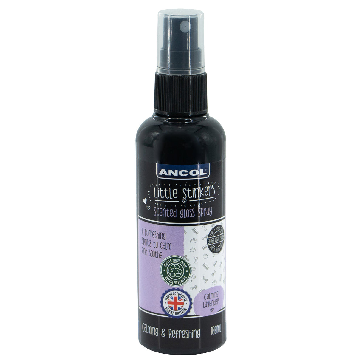 Ancol Little Stinker Coat Shine Perfume Lavender Gloss Spray 6 x 100ml, Ancol,
