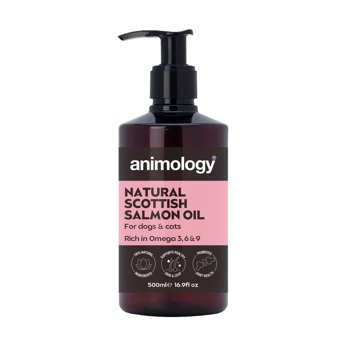 Animology Natural Scottish Salmon Oil for Dogs & Cats - 4 x 500ml, Animology,