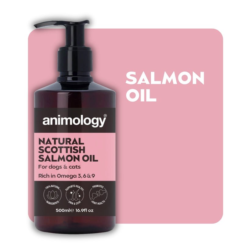 Animology Natural Scottish Salmon Oil for Dogs & Cats - 4 x 500ml, Animology,