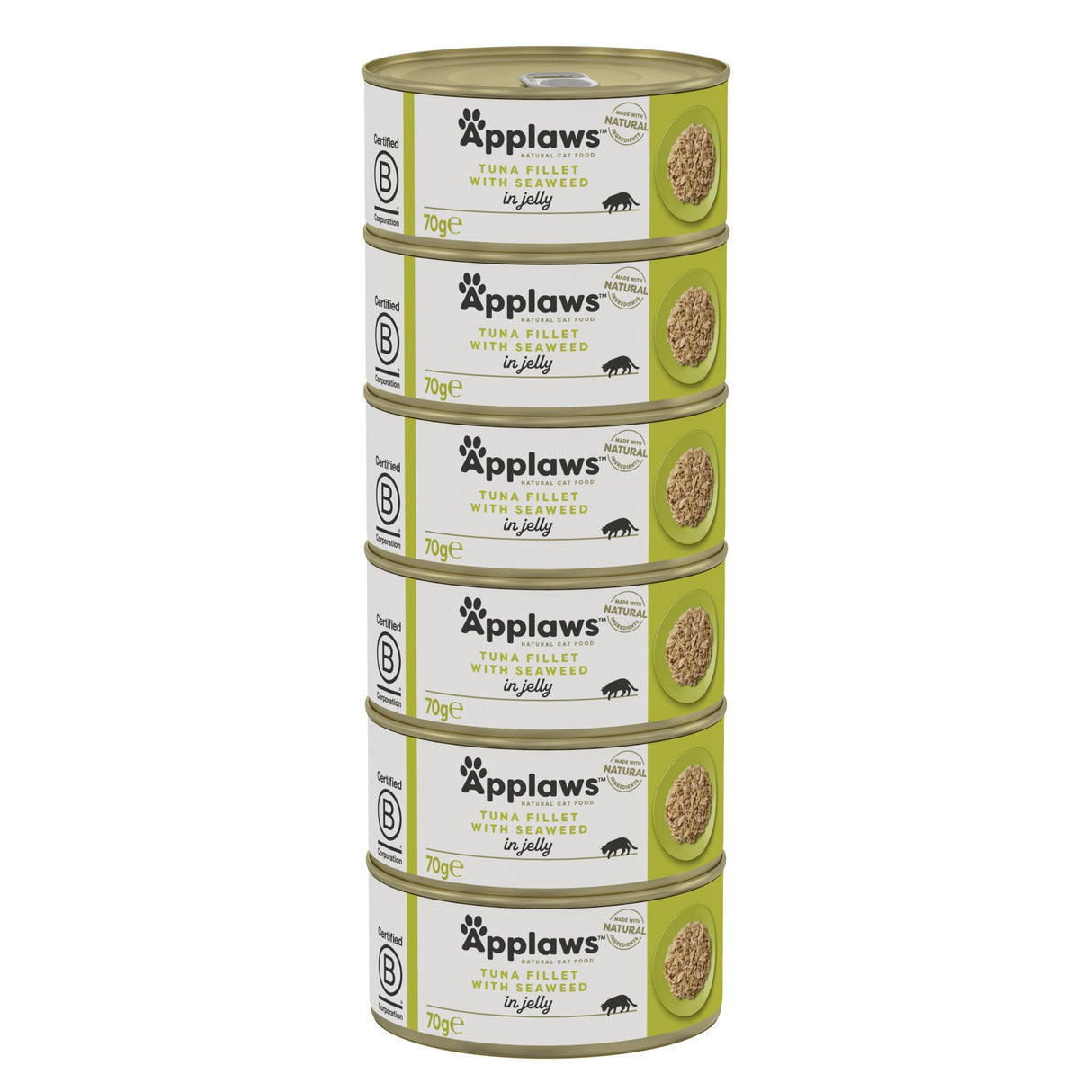 Applaws Tuna Fillet with Seaweed in Broth Wet Cat Food - 24 x 70g, Applaws,