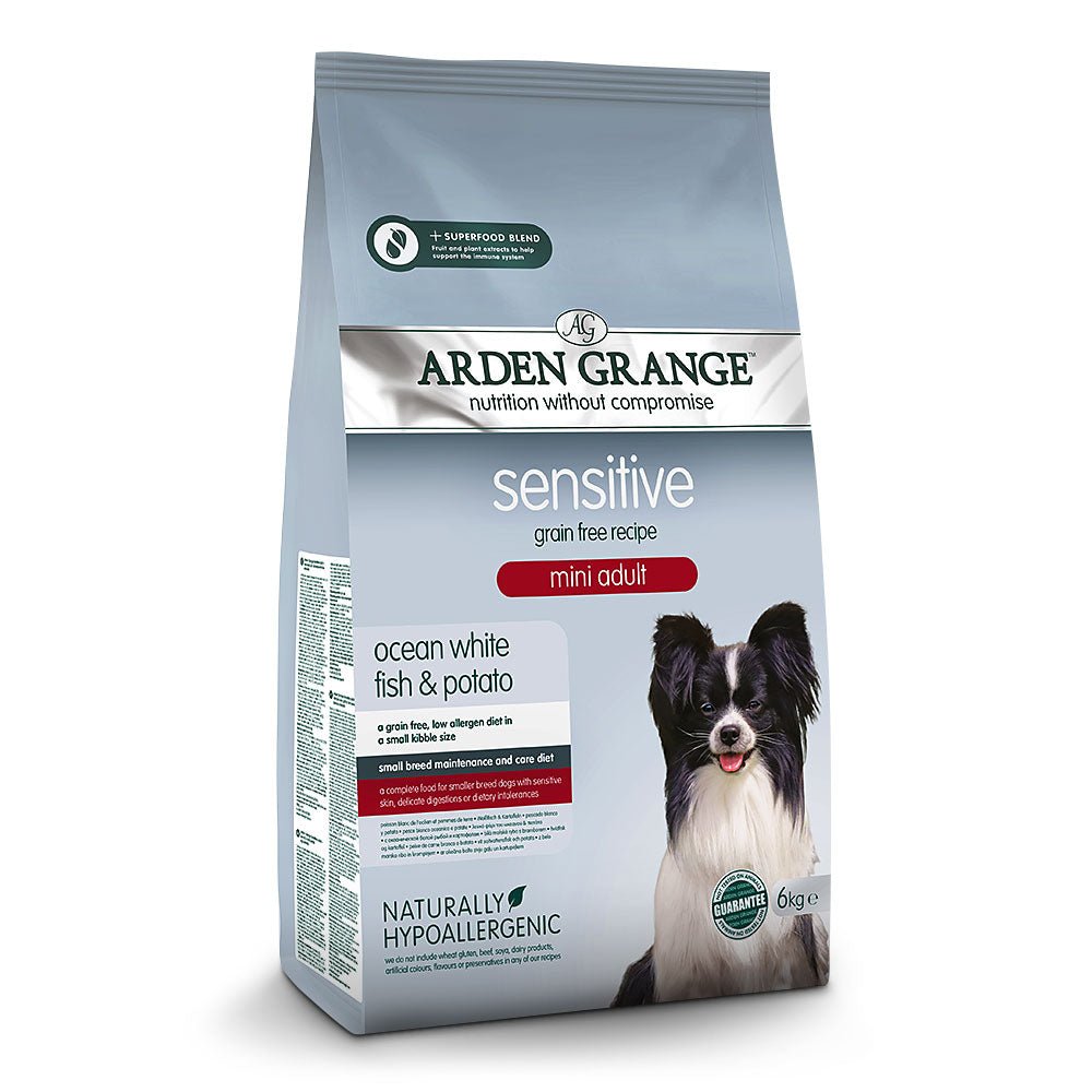 Arden Grange Mini Adult Dog Sensitive Grain Free Fish & Potato Dry Food, Arden Grange, 6 kg