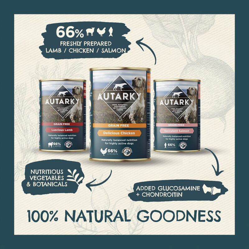 Autarky Grain Free Complete Variety Pack Adult Wet Dog Food - 12 x 395g, Autarky,