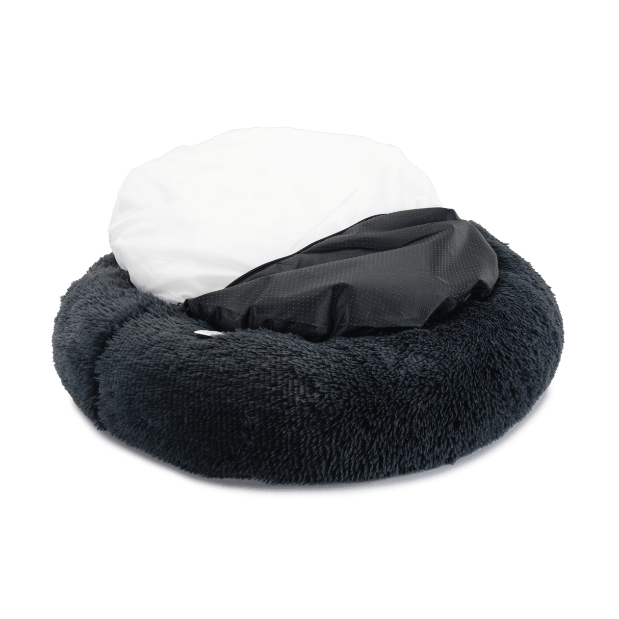 Baker & Bray The Donut - Dark Grey Eco Friendly Luxury Calming Donut Dog Bed, Baker & Bray, Large (100cm)