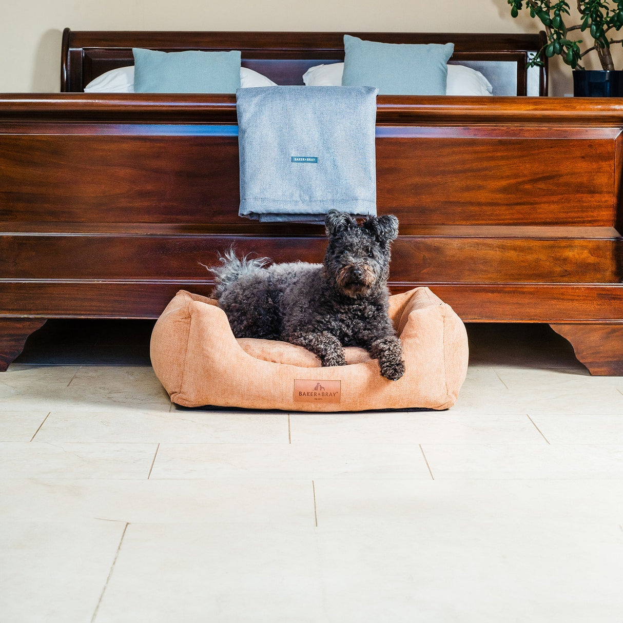 Baker & Bray The Ultimate - Peach Fuzz, Eco Orthopaedic Luxury Dog Bed, Baker & Bray, L (100cm)