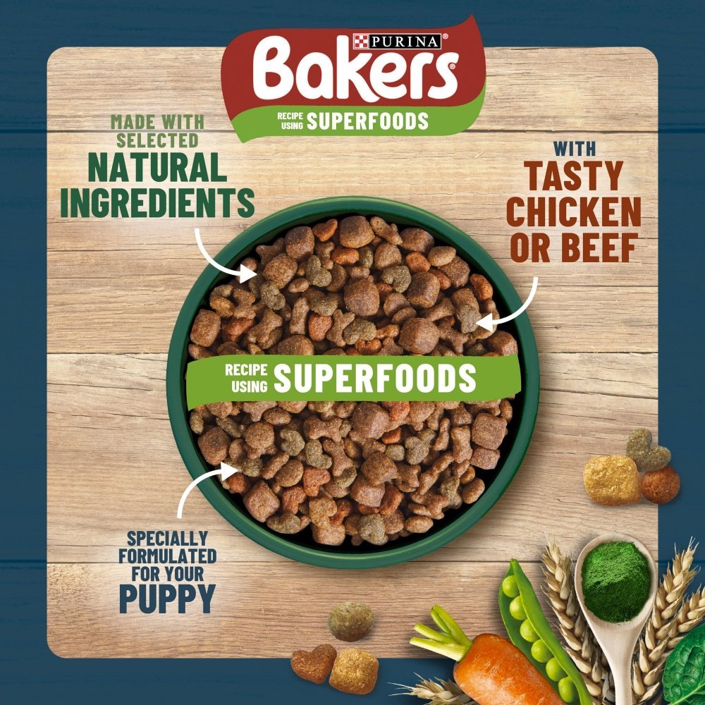 Bakers Puppy Chicken with Veg Dry Dog Food, Bakers, 12.5 kg
