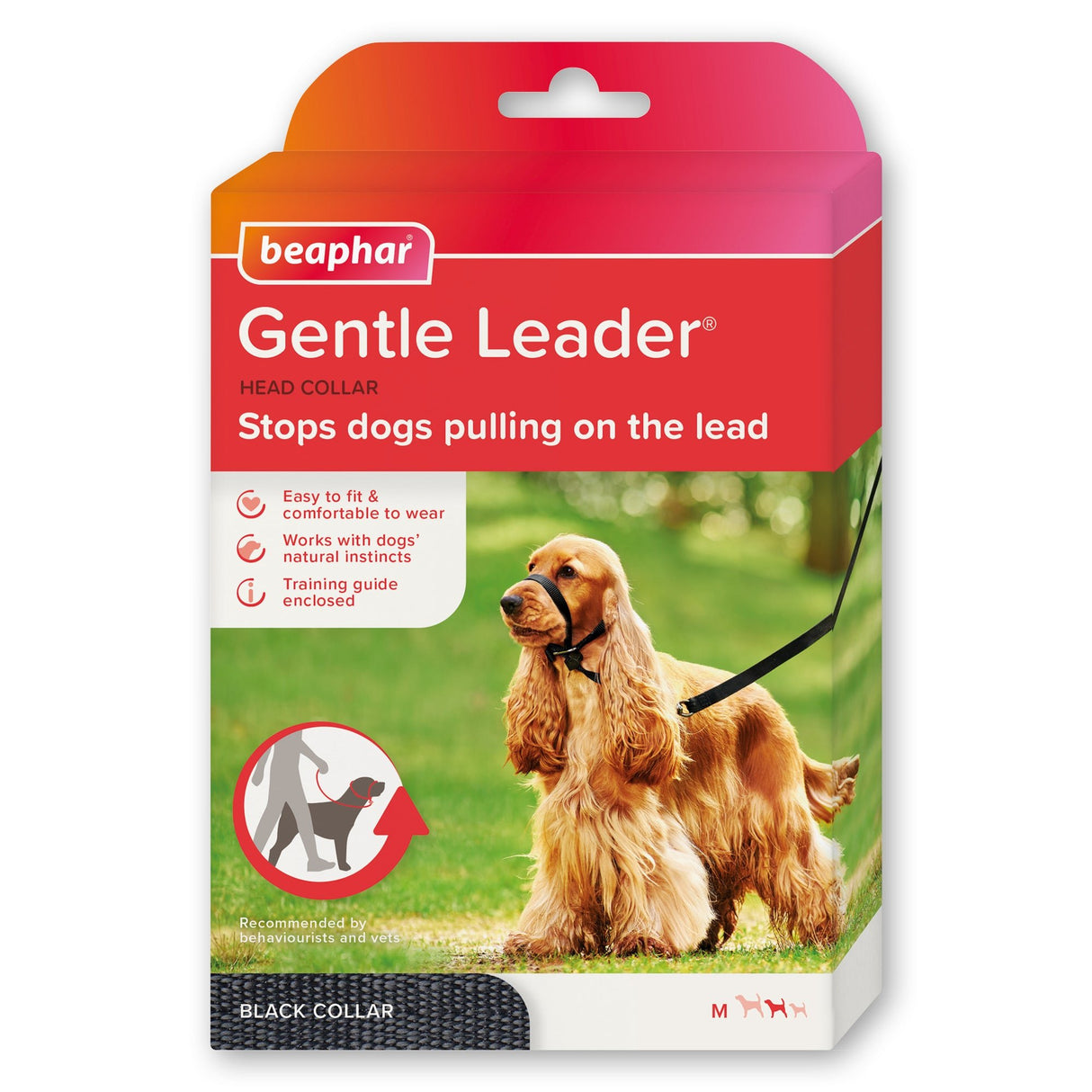 Beaphar Gentle Leader Black Head Collar for Medium Dogs, Beaphar,
