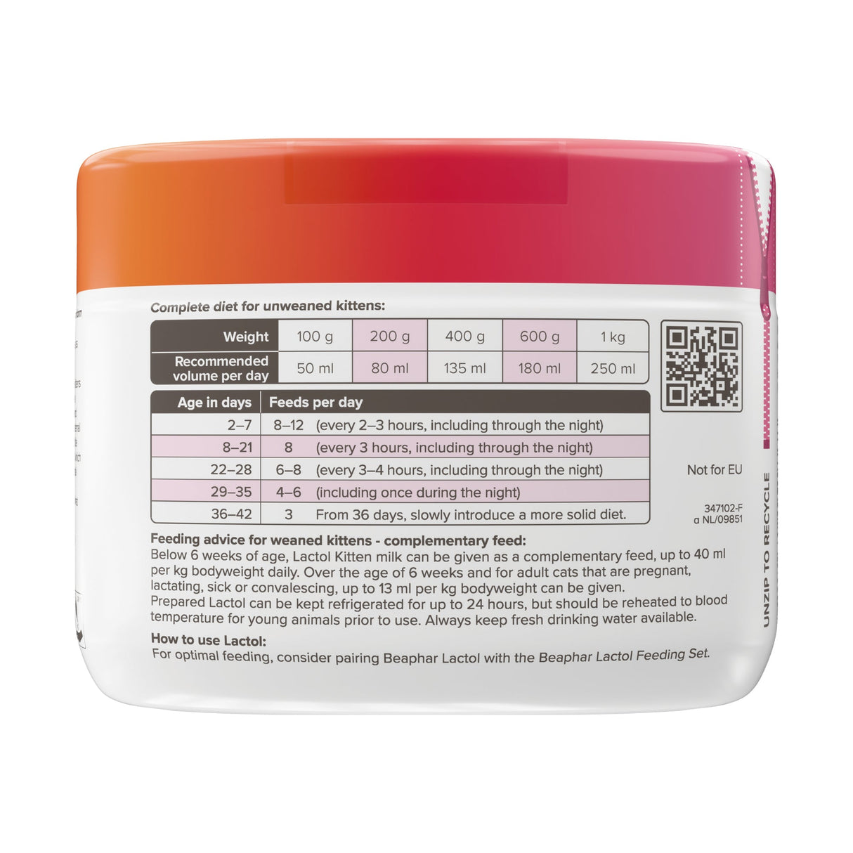 Beaphar Lactol Milk Replacer for Kittens – 250g, Beaphar,