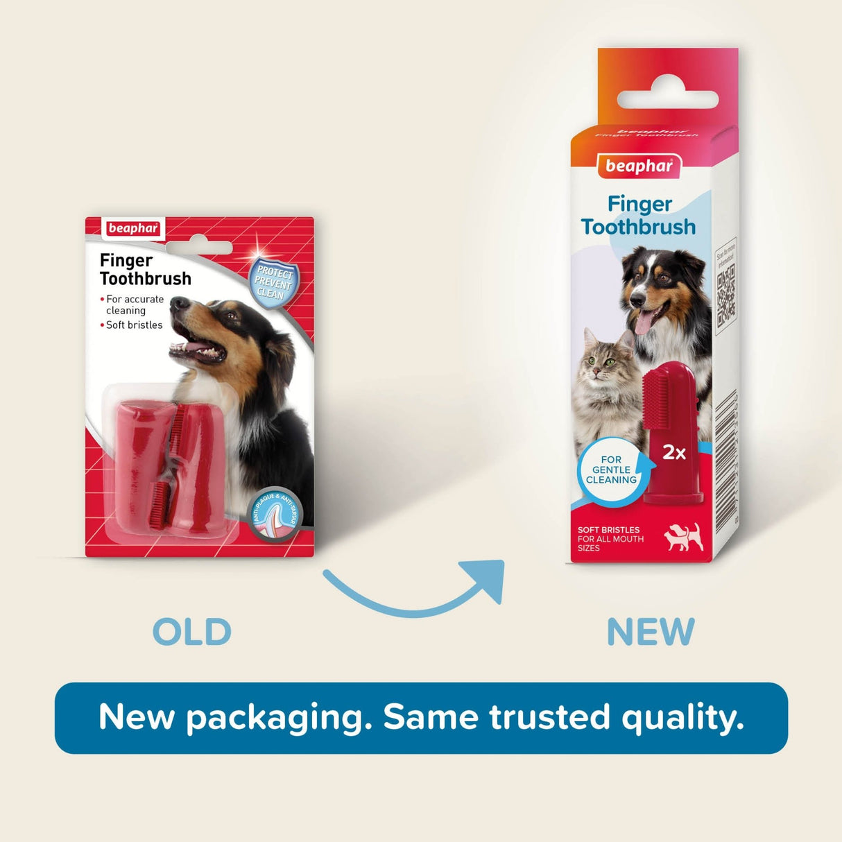 Beaphar Soft Finger Toothbrush for Dogs and Cats - 6 Pack, Beaphar,