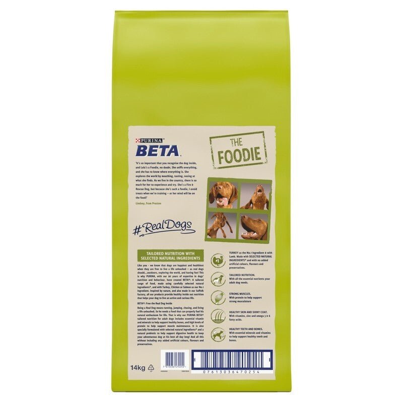 BETA Adult Turkey & Lamb Dry Dog Food - 14 kg, PURINA BETA,