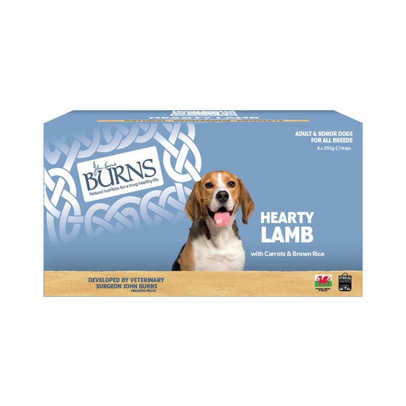 Burns Hearty Lamb, Carrots & Brown Rice Wet Dog Food Trays, Burns, 8 x 395 g