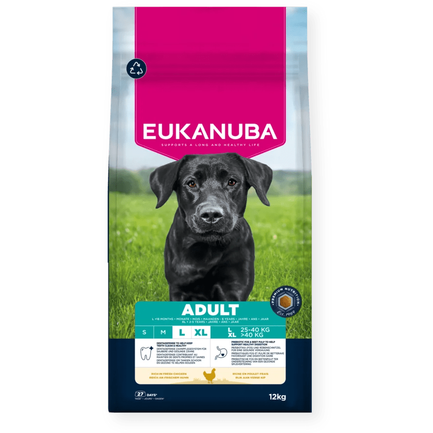 Eukanuba Adult Large Breed Fresh Chicken Dry Dog Food, Eukanuba, 12 kg