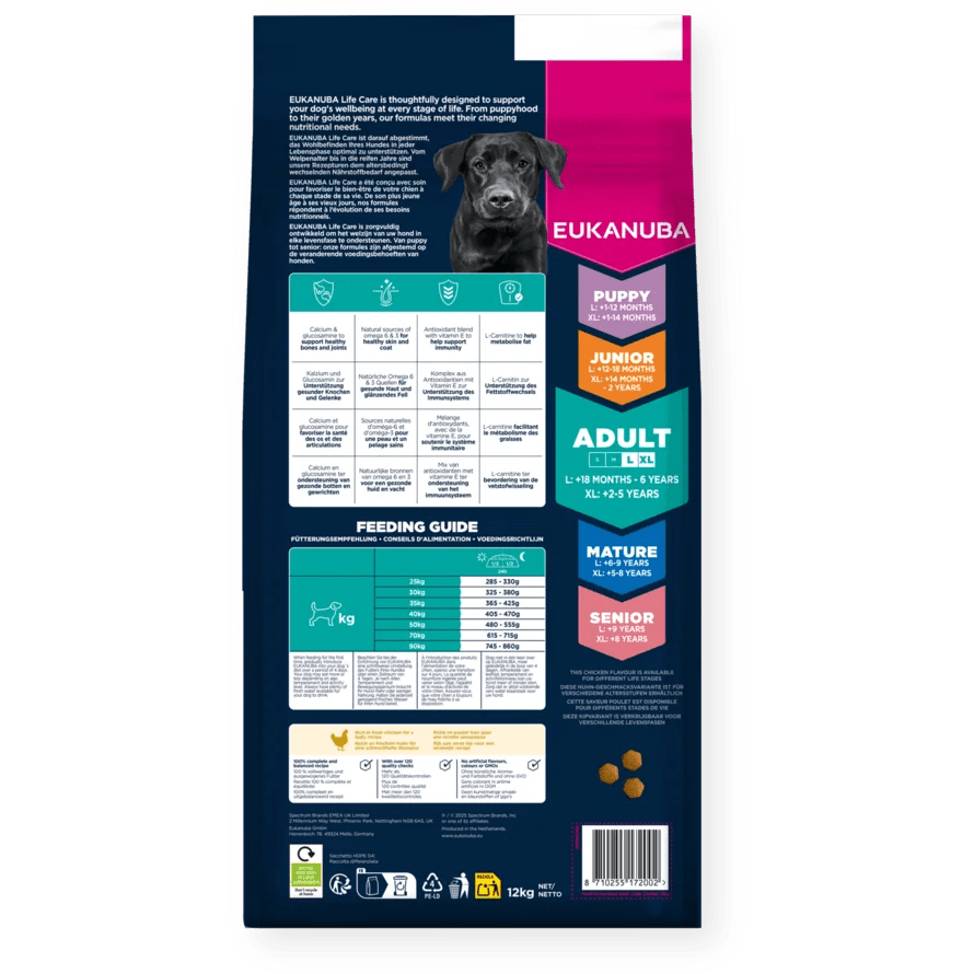 Eukanuba Adult Large Breed Fresh Chicken Dry Dog Food, Eukanuba, 12 kg