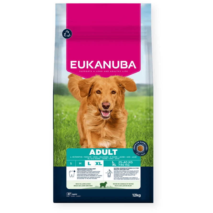 Eukanuba Adult Large Breed Lamb & Rice Dry Dog Food, Eukanuba, 12 kg