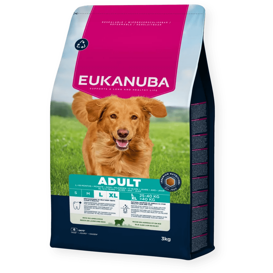 Eukanuba Adult Large Breed Lamb & Rice Dry Dog Food, Eukanuba, 3 x 3 kg