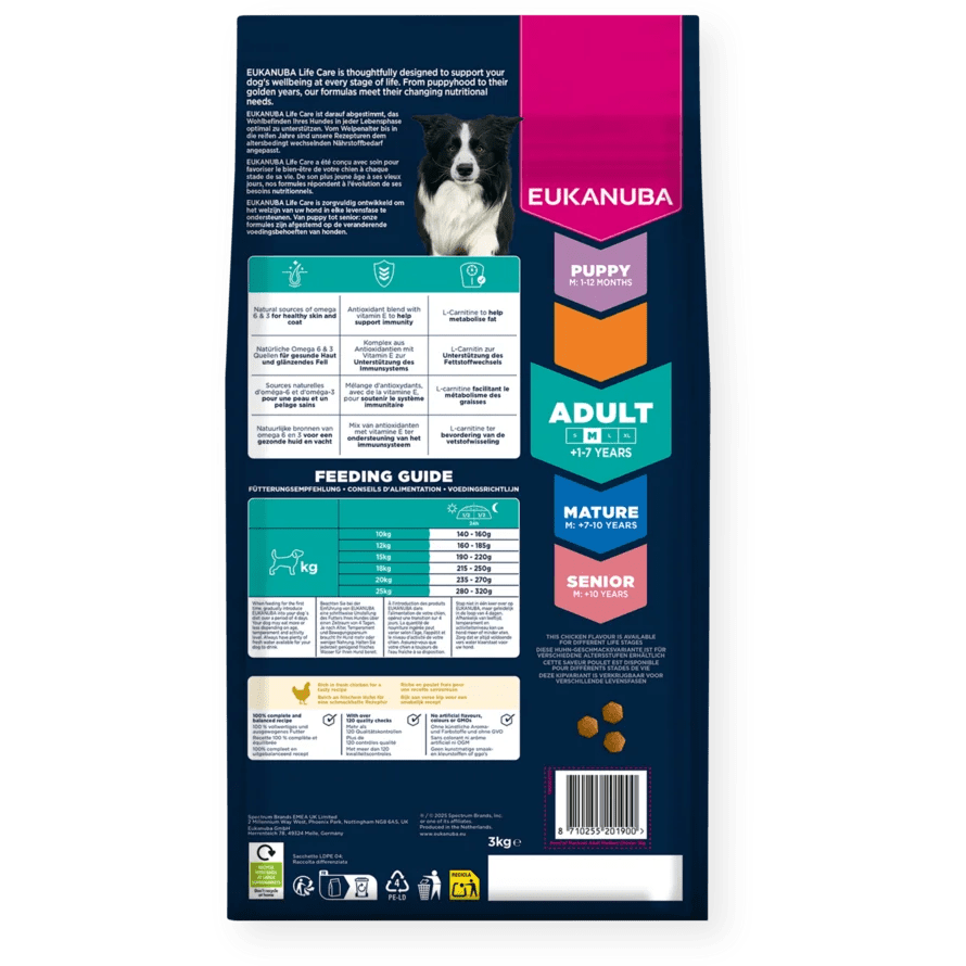 Eukanuba Adult Medium Breed Fresh Chicken Dry Dog Food, Eukanuba, 12 kg