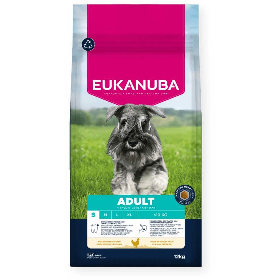 Eukanuba Adult Small Breed Fresh Chicken Dry Dog Food, Eukanuba, 12 kg