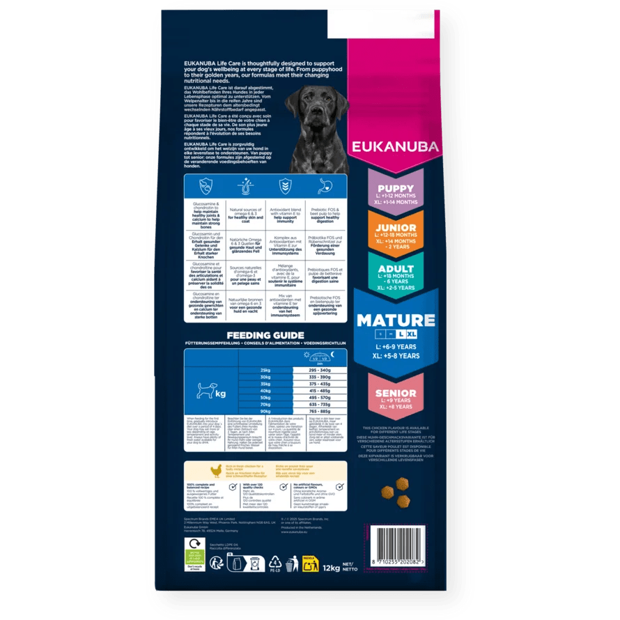 Eukanuba Mature Large Breed Fresh Chicken Dry Dog Food - 12 kg, Eukanuba,