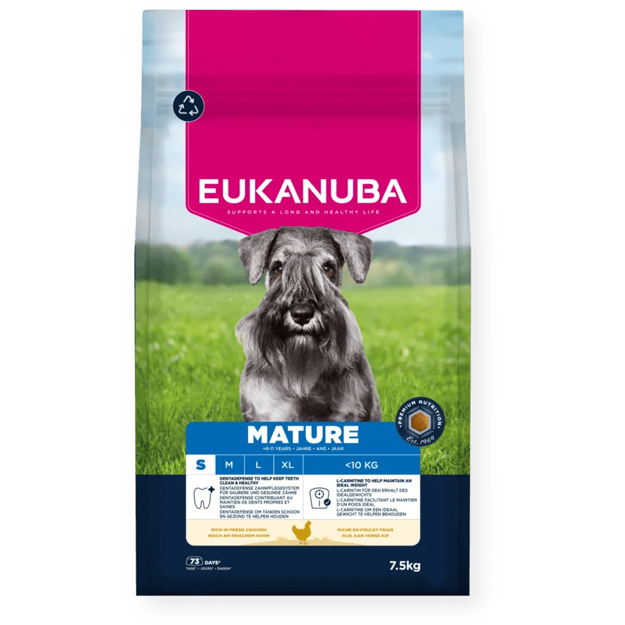 Eukanuba Mature Small Breed Fresh Chicken Dry Dog Food, Eukanuba, 7.5 kg