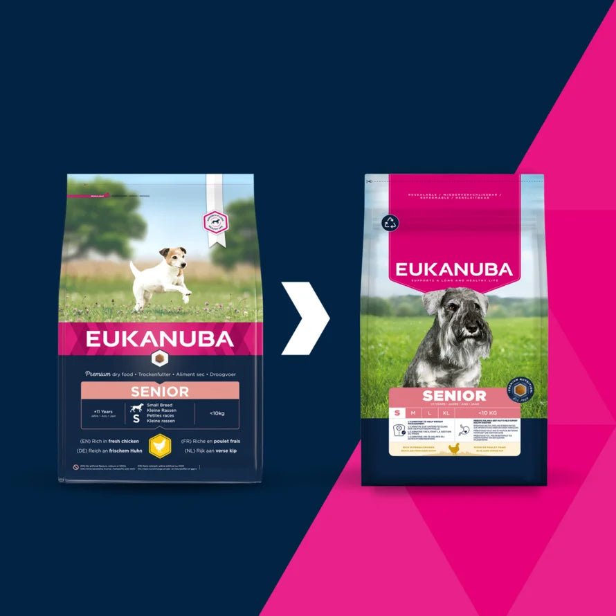 Eukanuba Senior Small Breed Fresh Chicken Dry Dog Food, Eukanuba, 3 x 3 kg