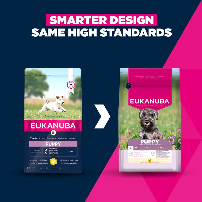 Eukanuba Small Breed Puppy Fresh Chicken Dry Dog Food, Eukanuba, 7.5 kg