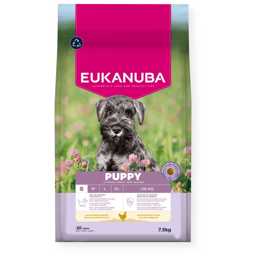 Eukanuba Small Breed Puppy Fresh Chicken Dry Dog Food, Eukanuba, 7.5 kg