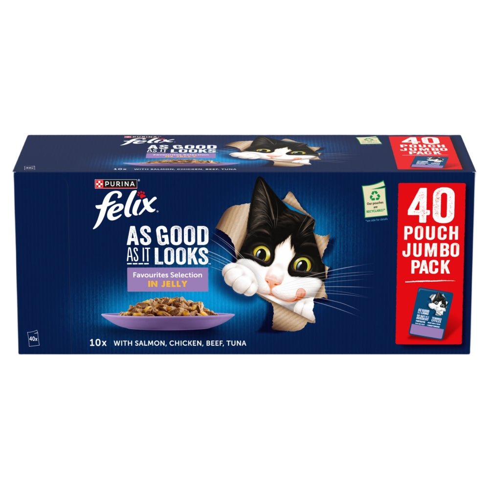 Felix As Good As It Looks Favourites in Jelly Wet Cat Food, Felix, 40 x 85g
