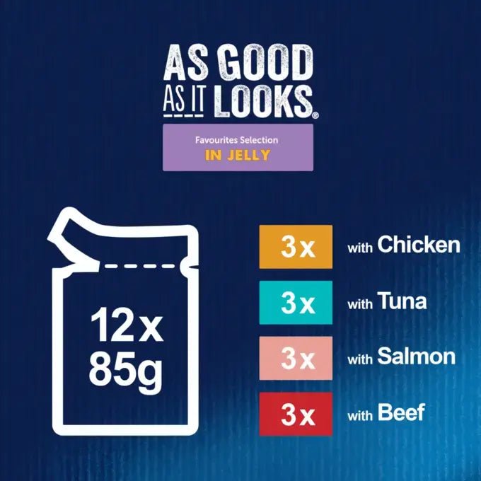 Felix As Good As It Looks Favourites in Jelly Wet Cat Food, Felix, 80 x 85g