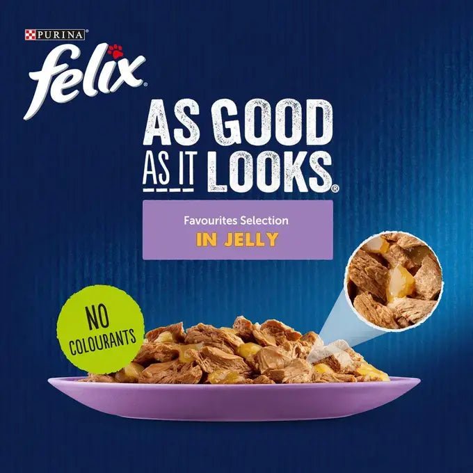 Felix As Good As It Looks Favourites in Jelly Wet Cat Food, Felix, 80 x 85g