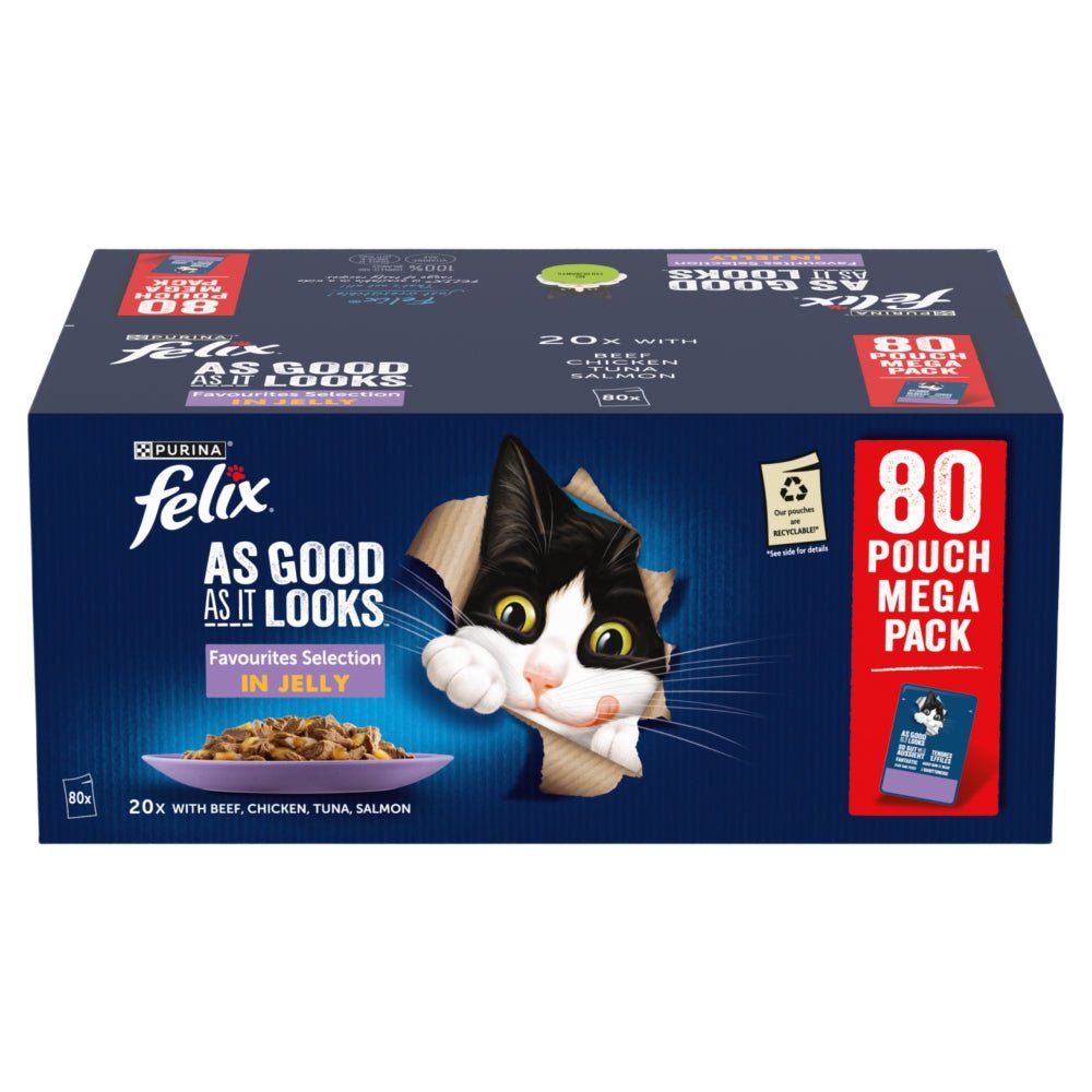 Felix As Good As It Looks Favourites in Jelly Wet Cat Food, Felix, 80 x 85g