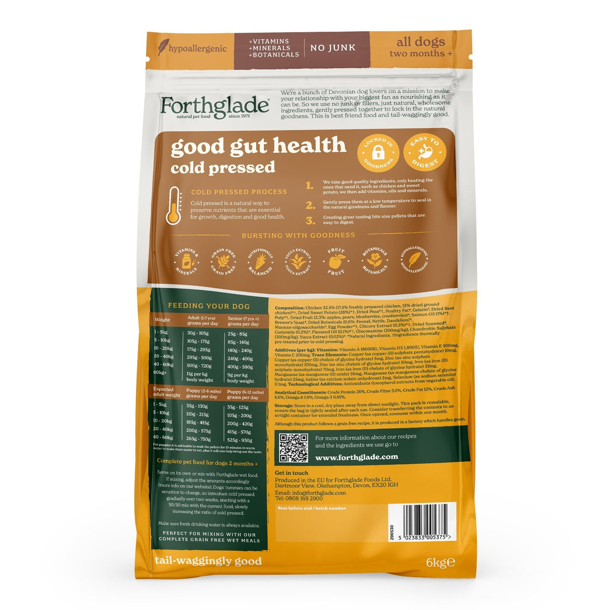 Forthglade Cold Pressed Chicken Grain Free Dry Dog Food, Forthglade, 10 kg
