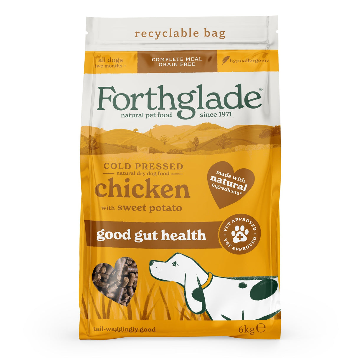 Forthglade Cold Pressed Chicken Grain Free Dry Dog Food, Forthglade, 10 kg