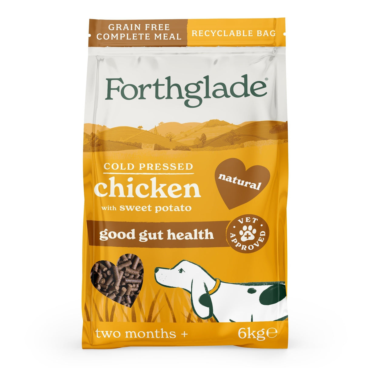 Forthglade Cold Pressed Chicken Grain Free Dry Dog Food, Forthglade, 6 kg