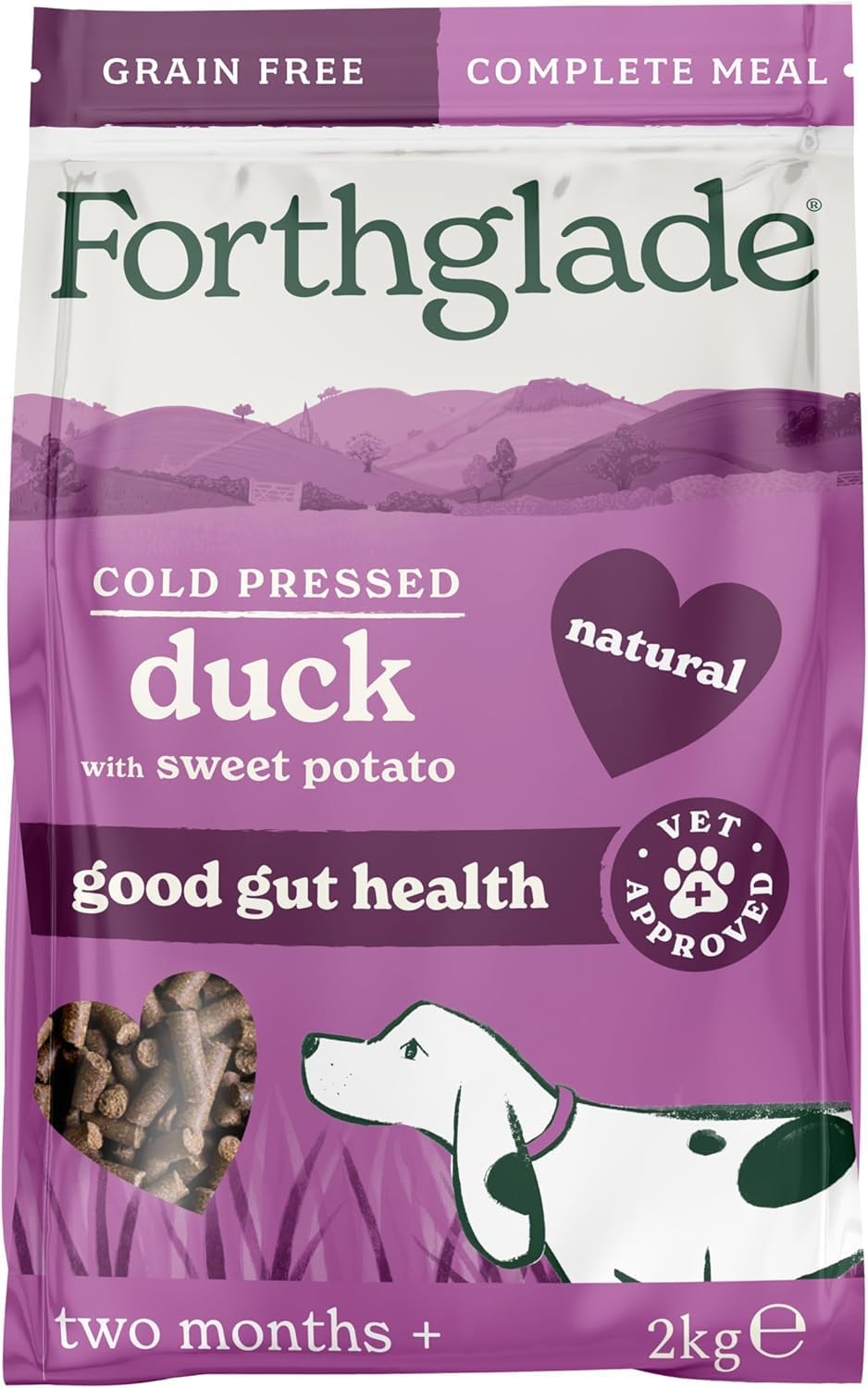 Forthglade Cold Pressed Duck Grain Free Dry Dog Food, Forthglade, 2 kg