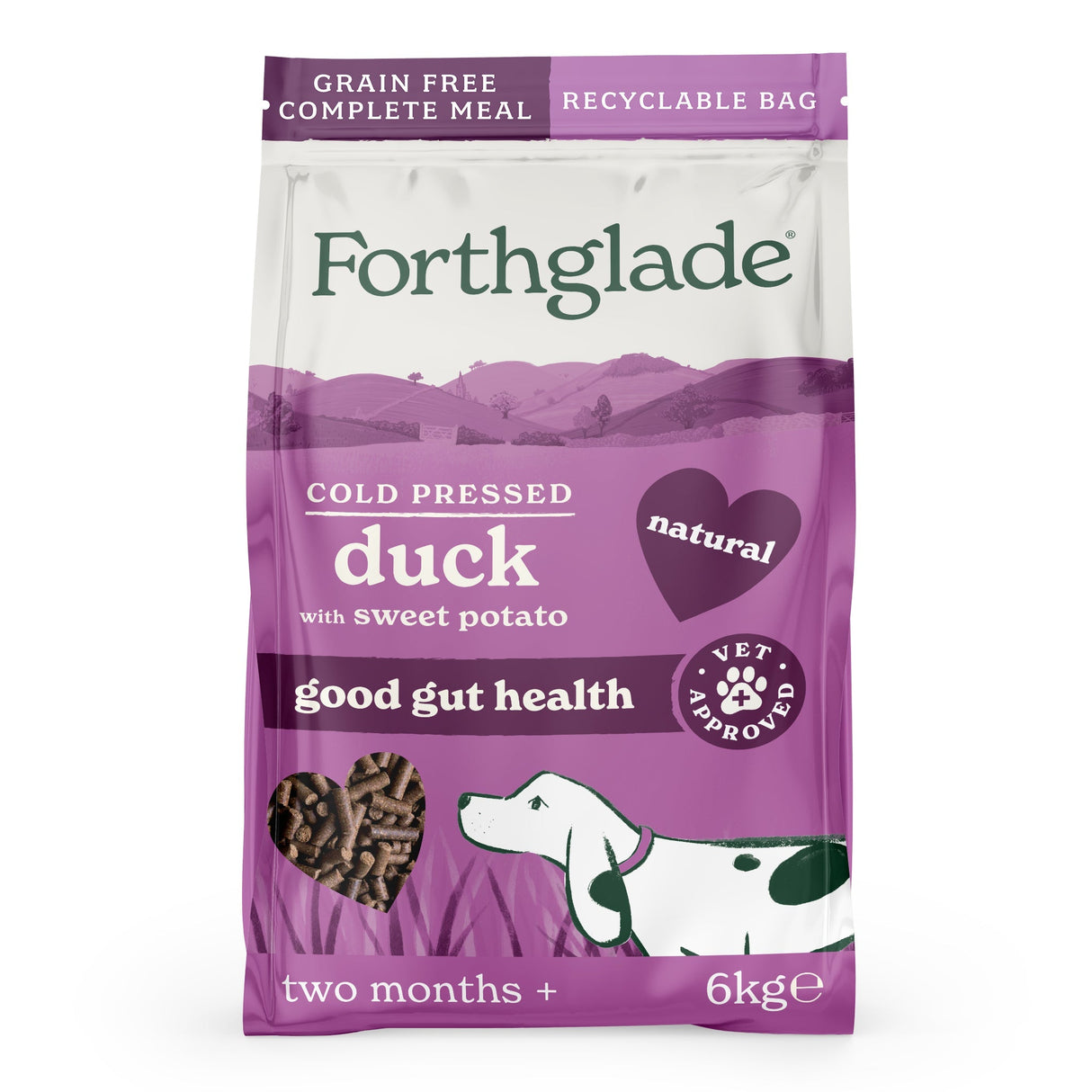 Forthglade Cold Pressed Duck Grain Free Dry Dog Food, Forthglade, 6 kg