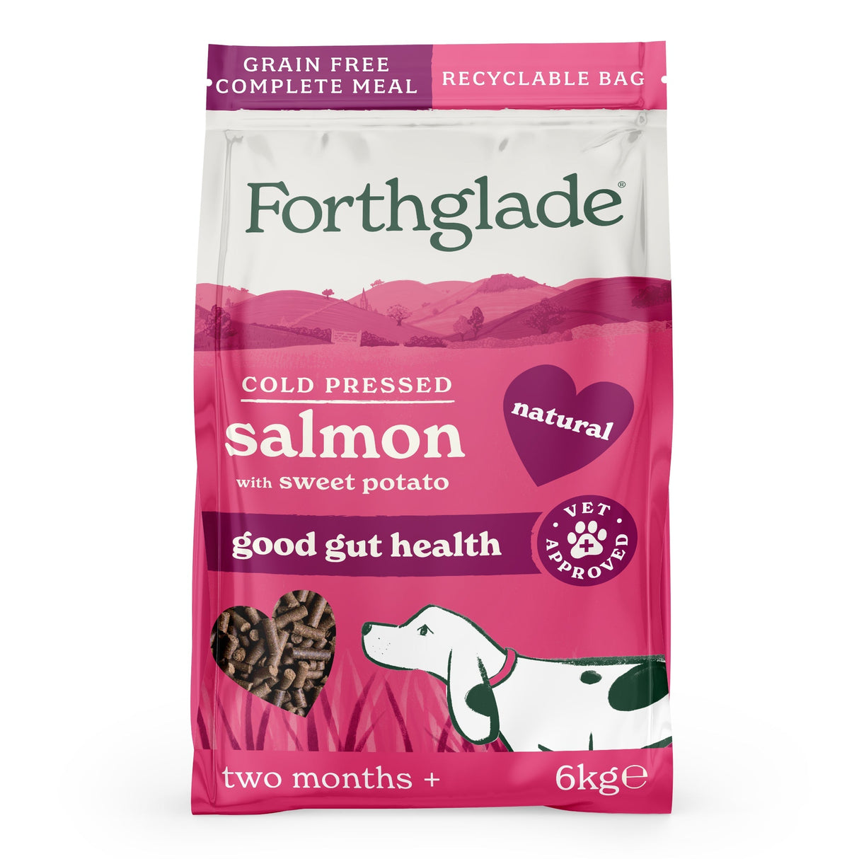 Forthglade Cold Pressed Salmon Grain Free Dry Dog Food, Forthglade, 6 kg