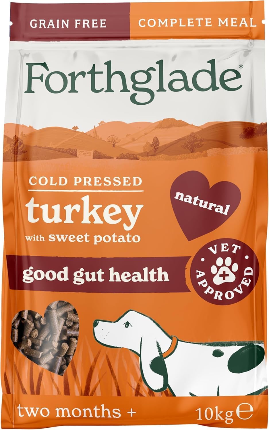 Forthglade Cold Pressed Turkey Grain Free Dry Dog Food, Forthglade, 10 kg