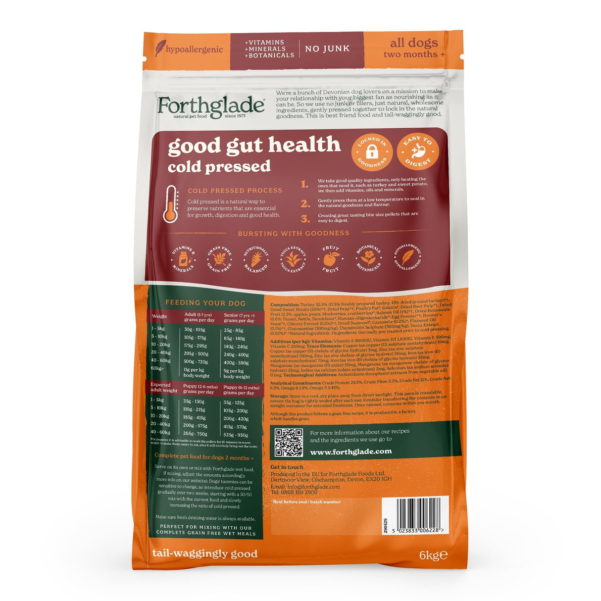 Forthglade Cold Pressed Turkey Grain Free Dry Dog Food, Forthglade, 10 kg