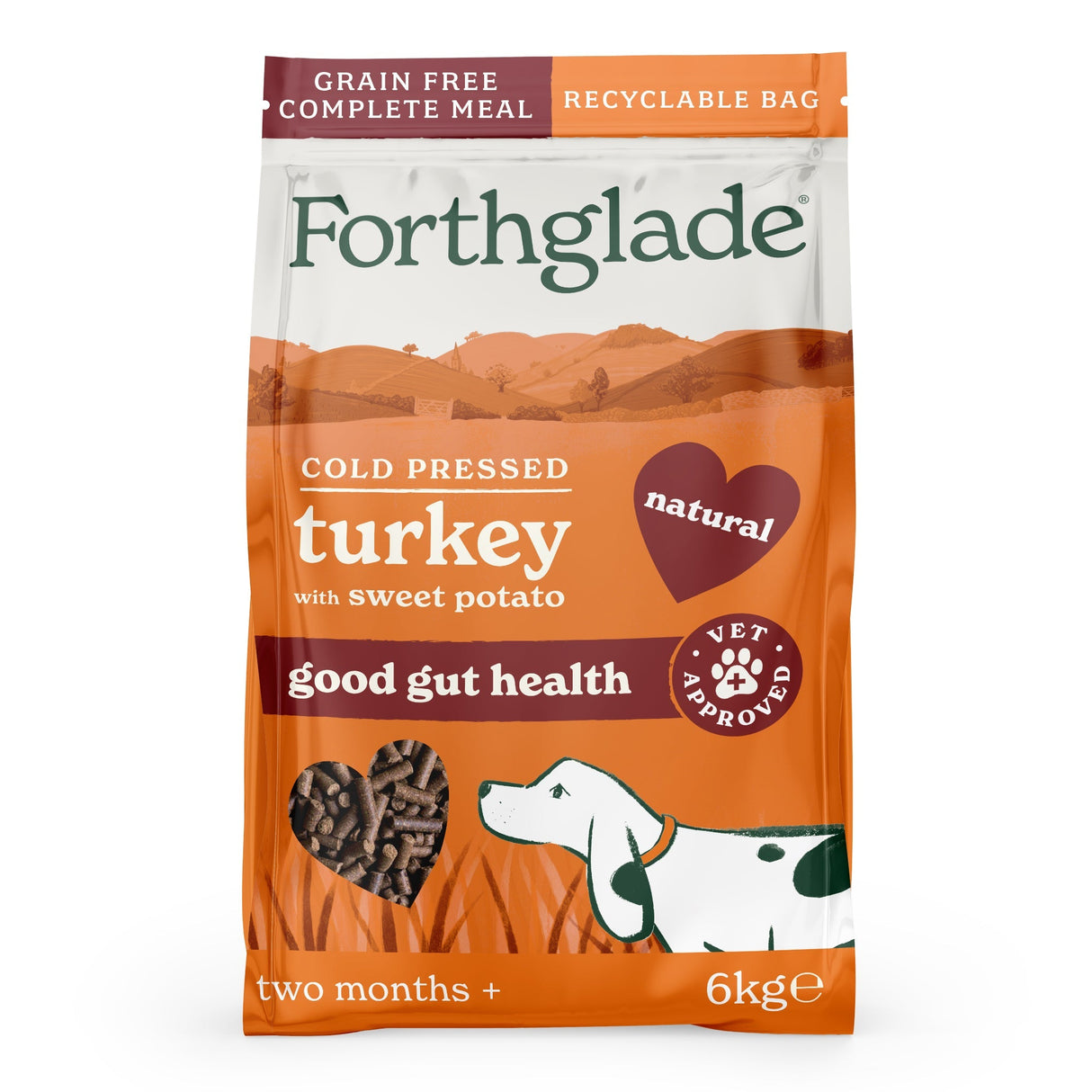 Forthglade Cold Pressed Turkey Grain Free Dry Dog Food, Forthglade, 6 kg