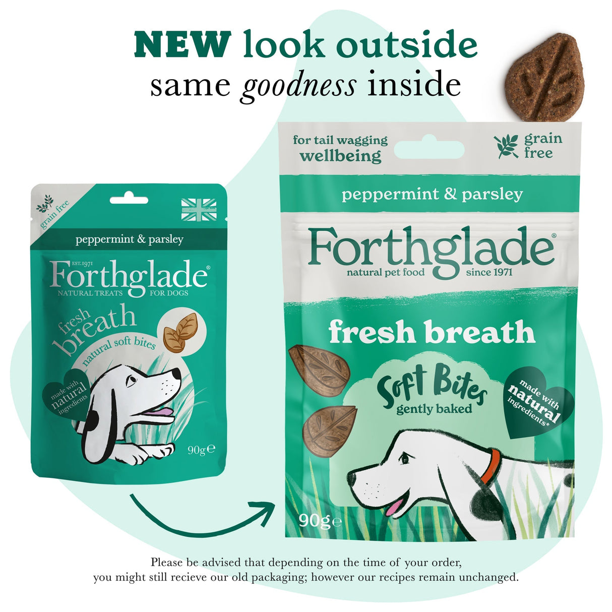 Forthglade Fresh Breath Peppermint & Parsley Dog Treats - 8 x 90g Packs, Forthglade,