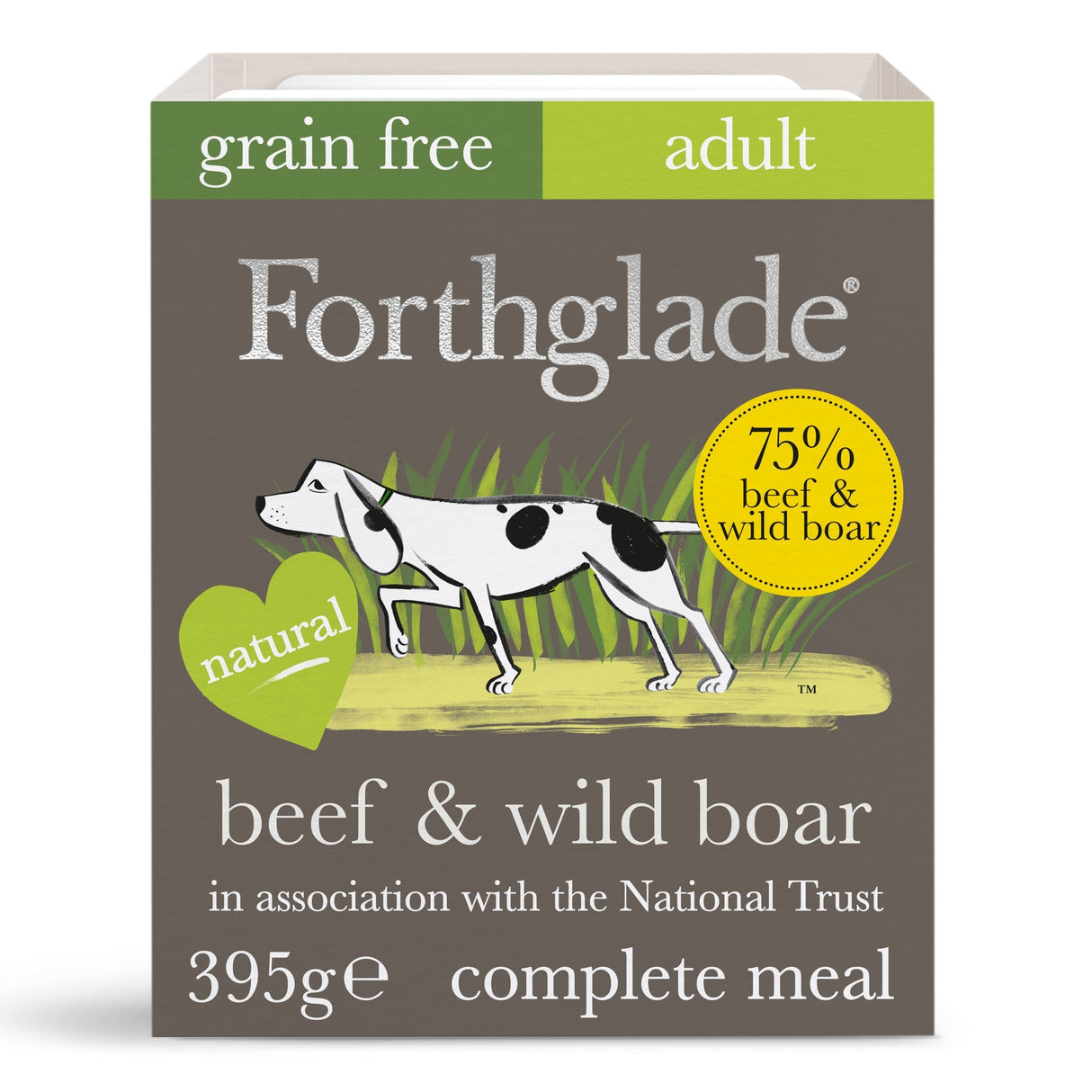 Forthglade Gourmet Grain Free Beef & Wild Boar Wet Dog Food - 7 x 395g Trays, Forthglade,