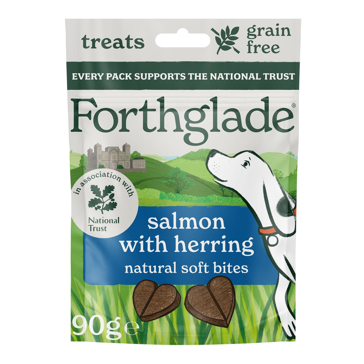 Forthglade National Trust Soft Bites Salmon & Herring Dog Treats - 8 x 90g, Forthglade,