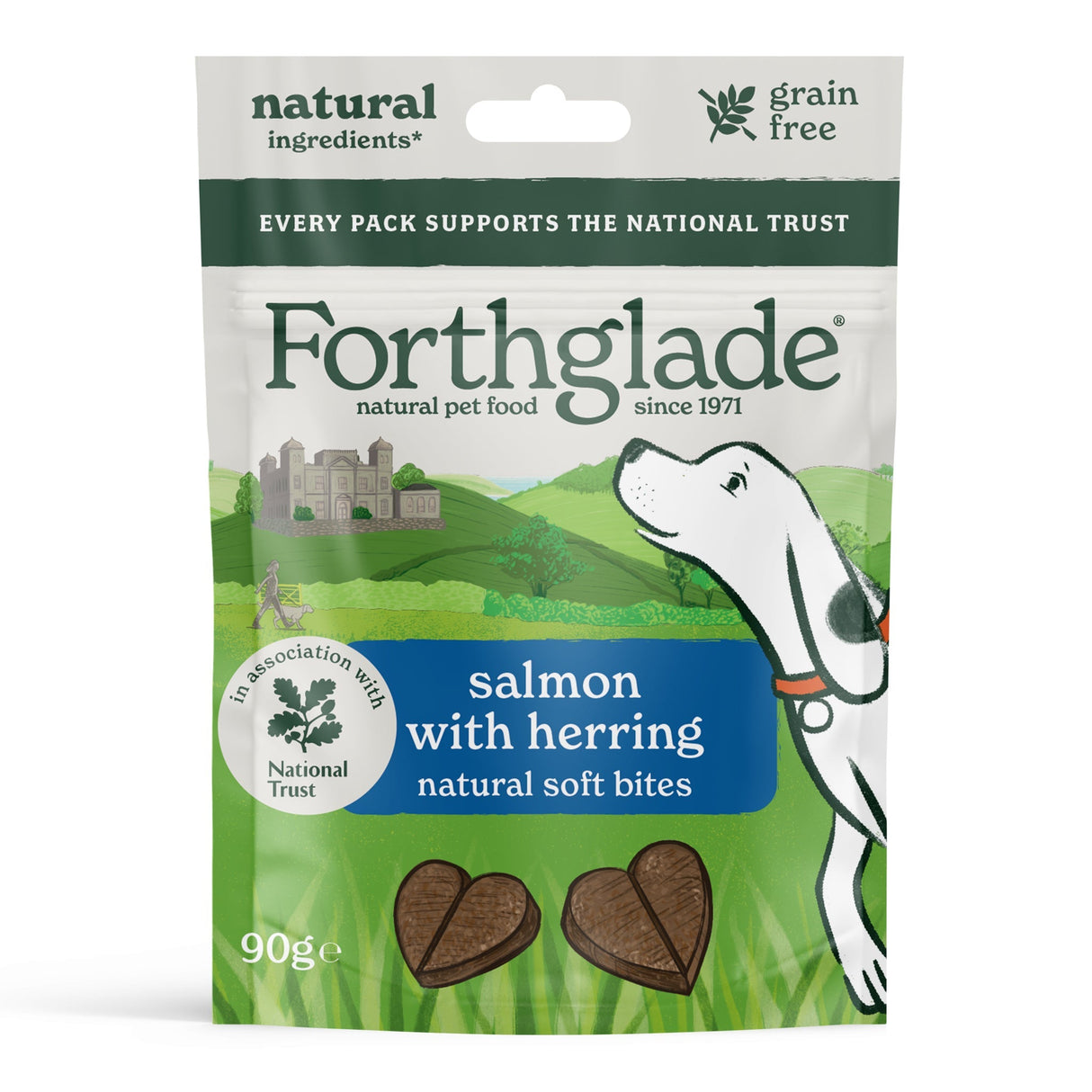 Forthglade National Trust Soft Bites Salmon & Herring Dog Treats - 8 x 90g, Forthglade,