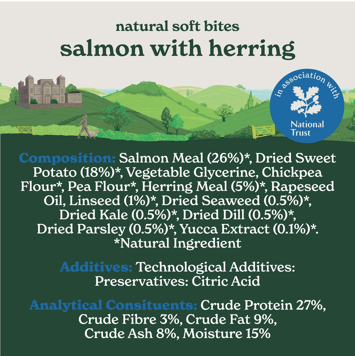 Forthglade National Trust Soft Bites Salmon & Herring Dog Treats - 8 x 90g, Forthglade,