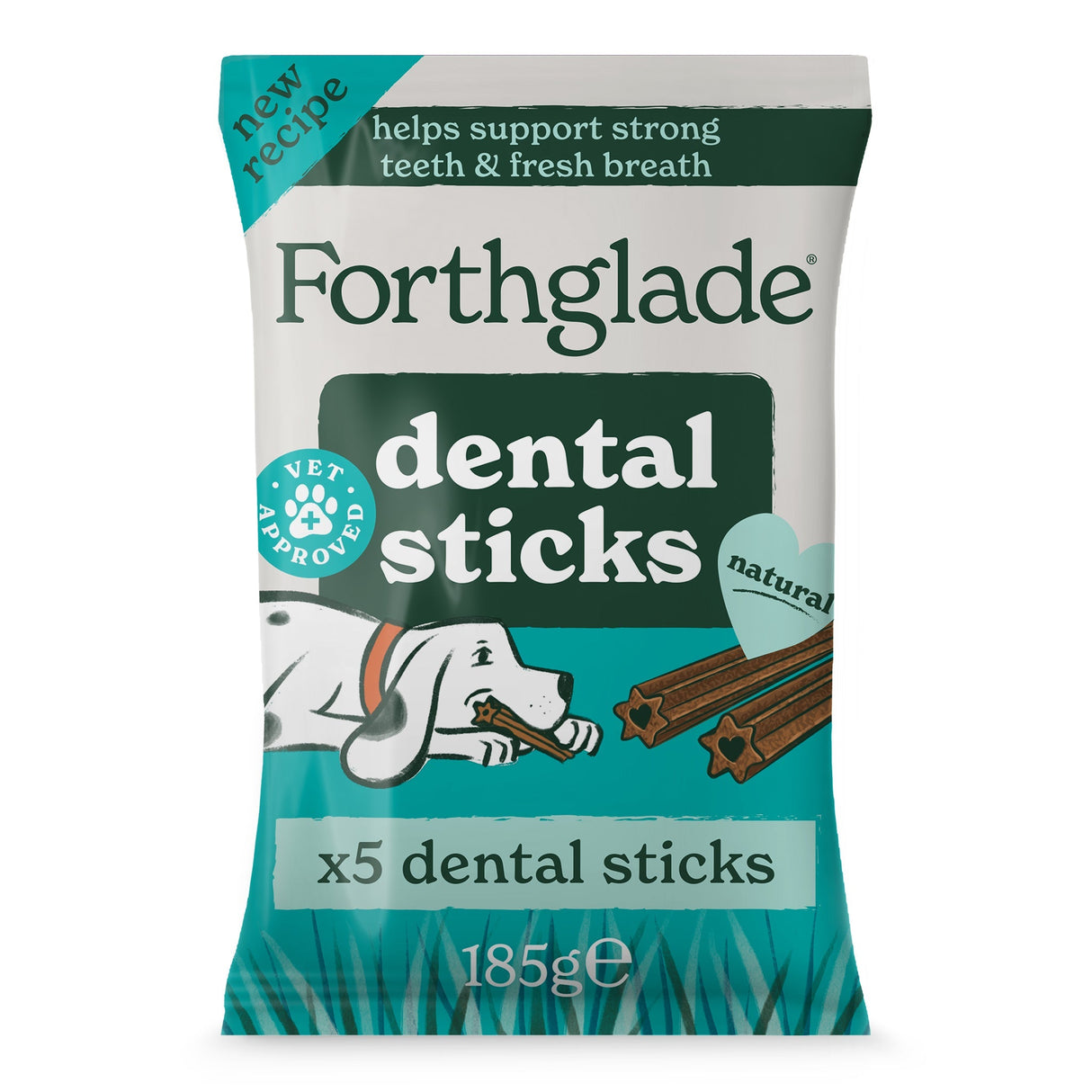 Forthglade Plant Based Dog Dental Sticks - 10 Bags (50 Sticks), Forthglade,